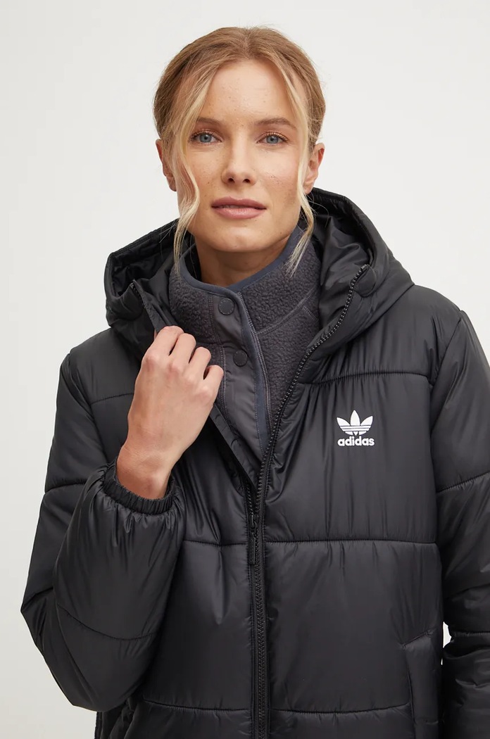 adidas Originals geaca Long Puffer negru IW5858