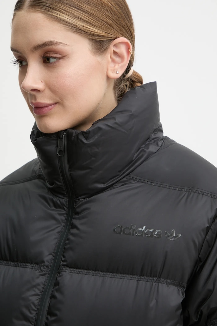 Péřová bunda adidas Originals Premium Puffer černá IW5867