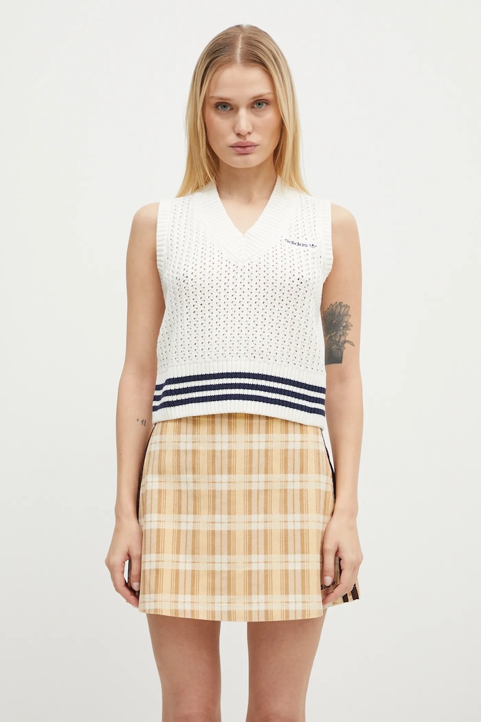 Vesta adidas Originals Knit Vest vzorovaný béžová IX1037