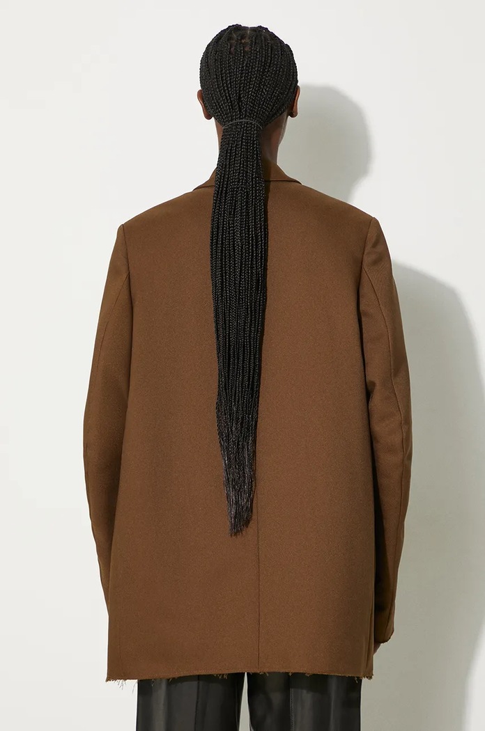 Odzież MM6 Maison Margiela płaszcz S62BN0106.M35222 zielony