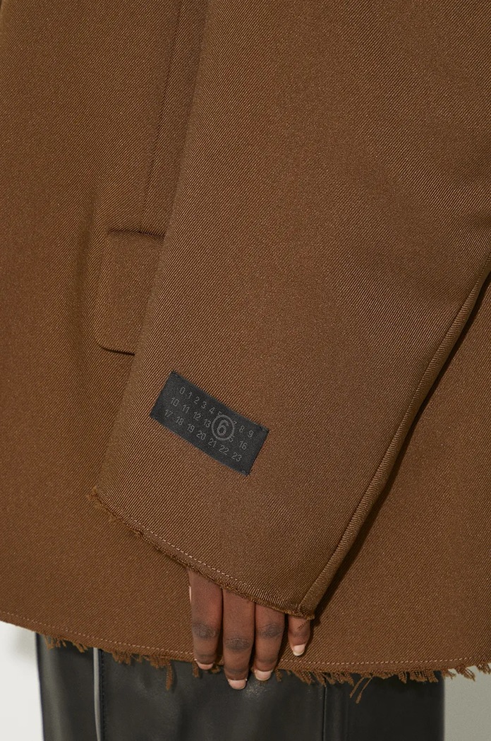 MM6 Maison Margiela płaszcz S62BN0106.M35222 zielony