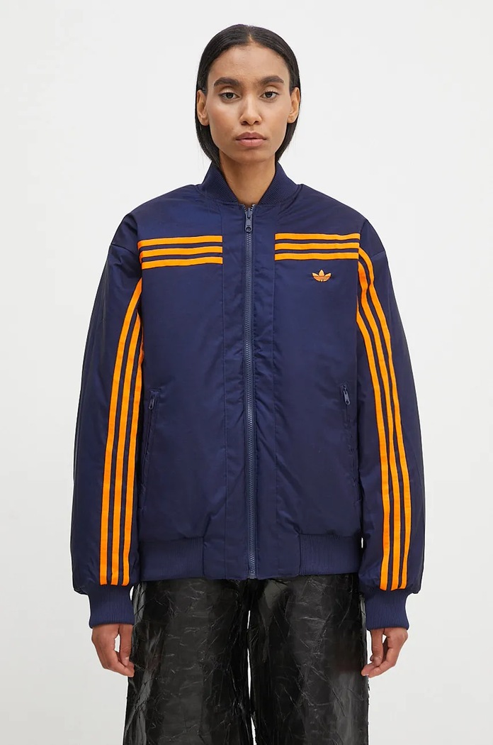 Яке бомбър с две лица adidas Originals 70s Reversible Oversized Bomber Jacket JN7657 оранжев AW24