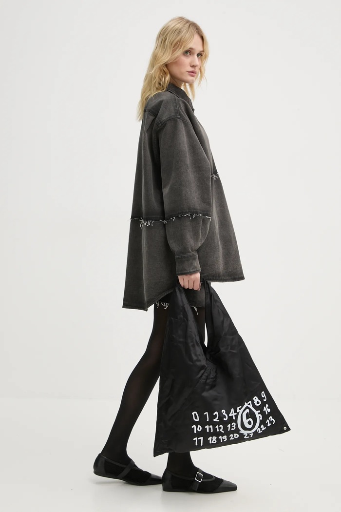 Τζιν μπουφάν MM6 Maison Margiela S62AN0134.S30848 γκρί AW24