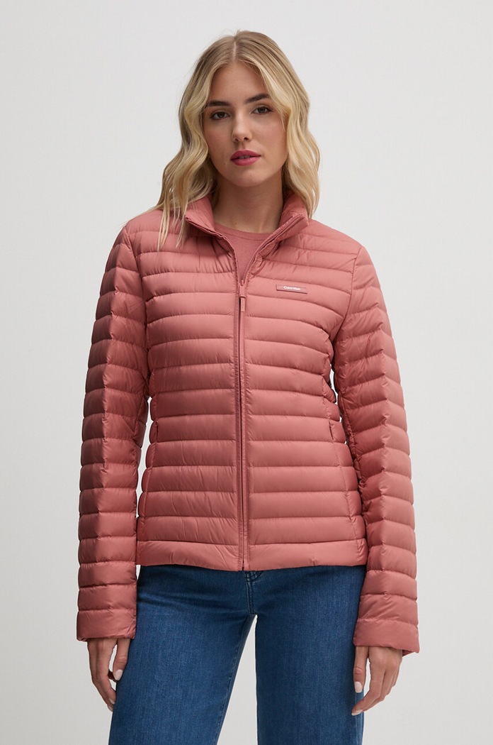 Calvin Klein kurtka puchowa bez kaptura różowy K20K207982