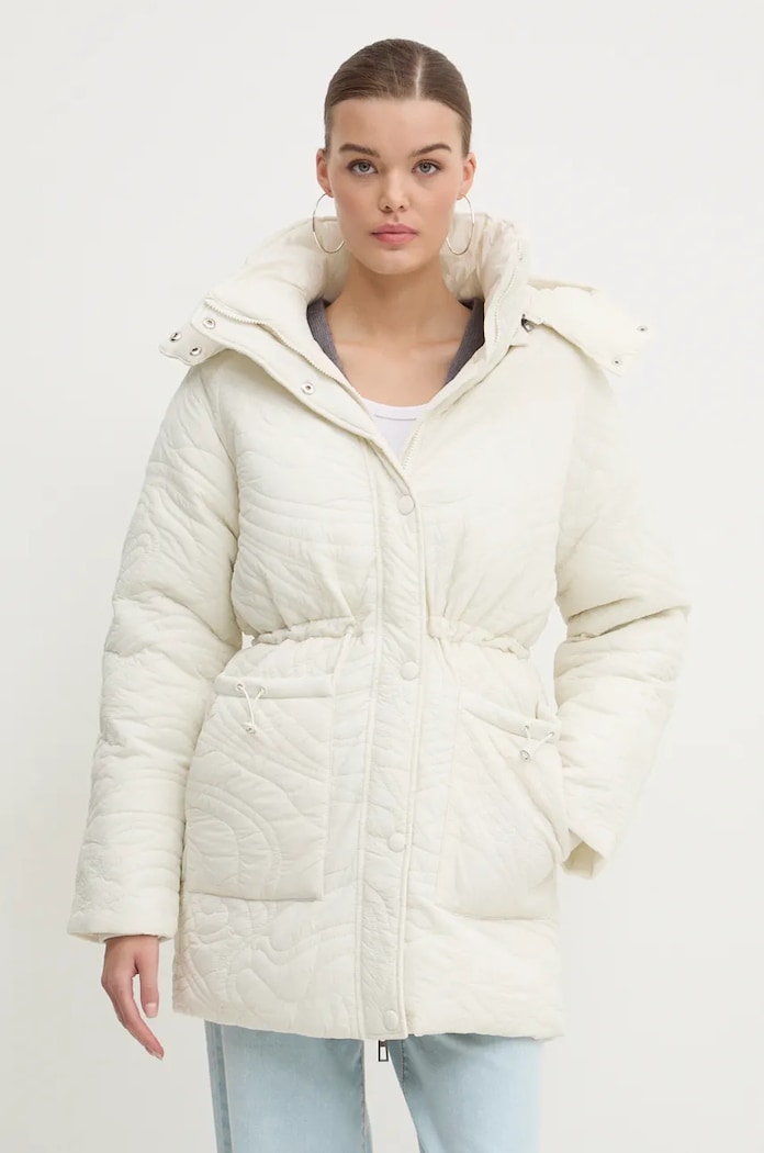 Bunda Desigual AARHUS s podšívkou béžová 24WWEWAC
