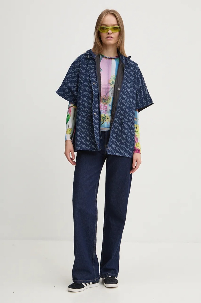 Džínová bunda Desigual IMAGO R 24WAID02 námořnická modř AW24