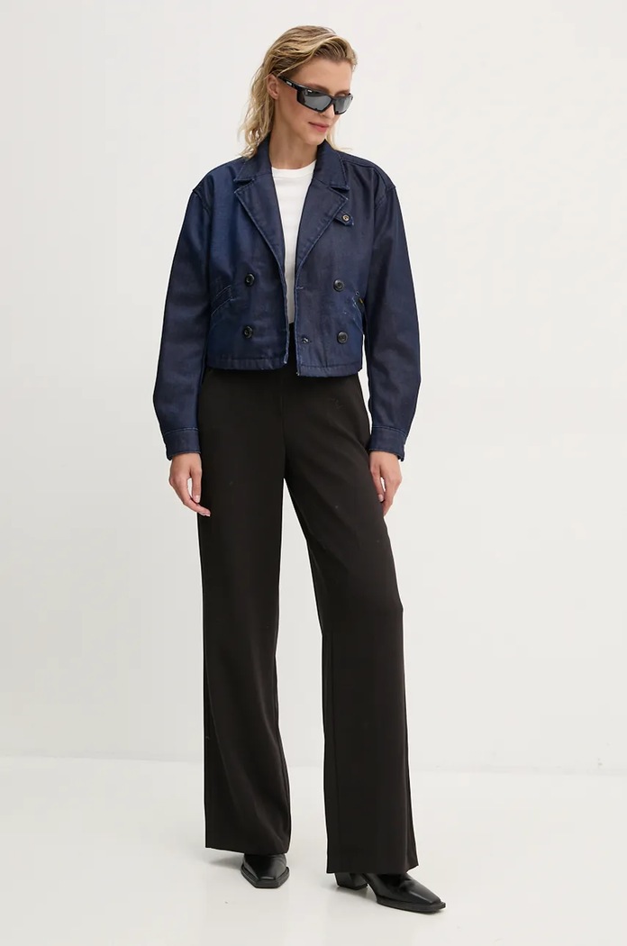 G-Star kurtka jeansowa D25339.4639 granatowy AW24
