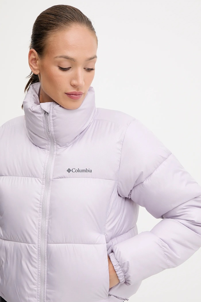 Columbia kurtka Puffect Colorblock fioletowy 2088501