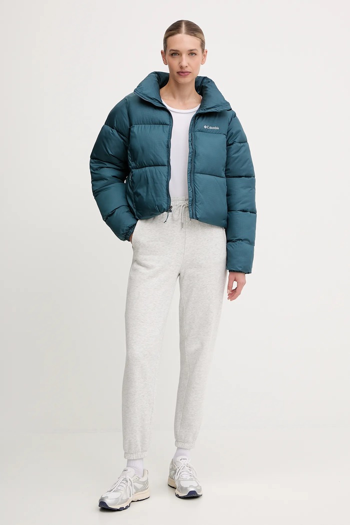 Bunda Columbia Puffect Colorblock 2088501 tyrkysová AW25