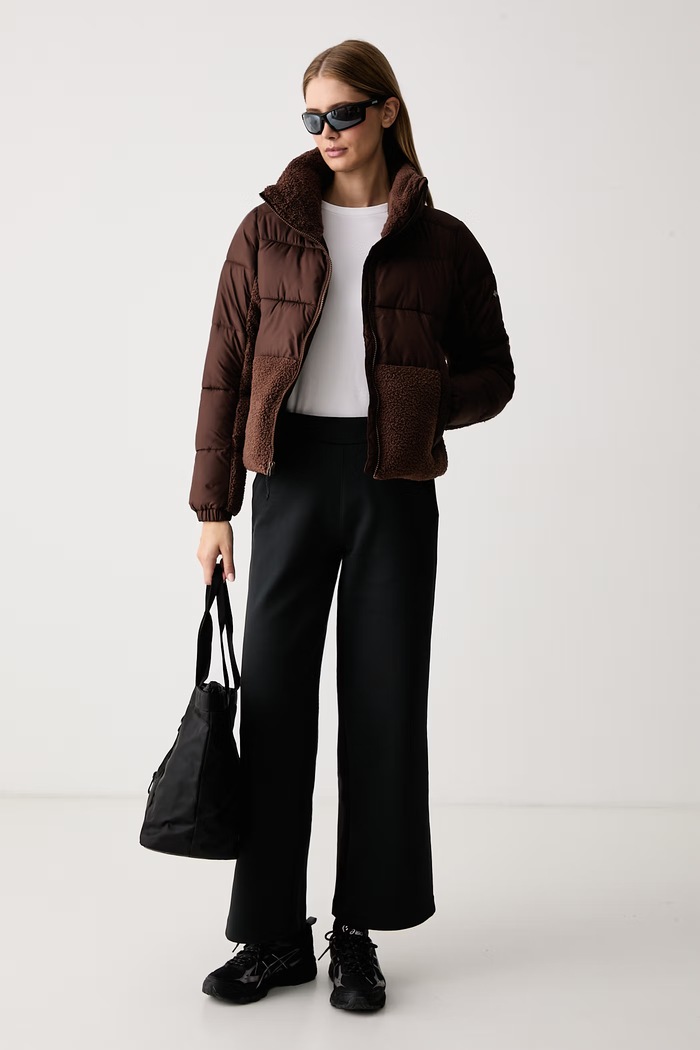 Columbia Krótka kurtka damska Leadbetter Point 2085602 brązowy AW25