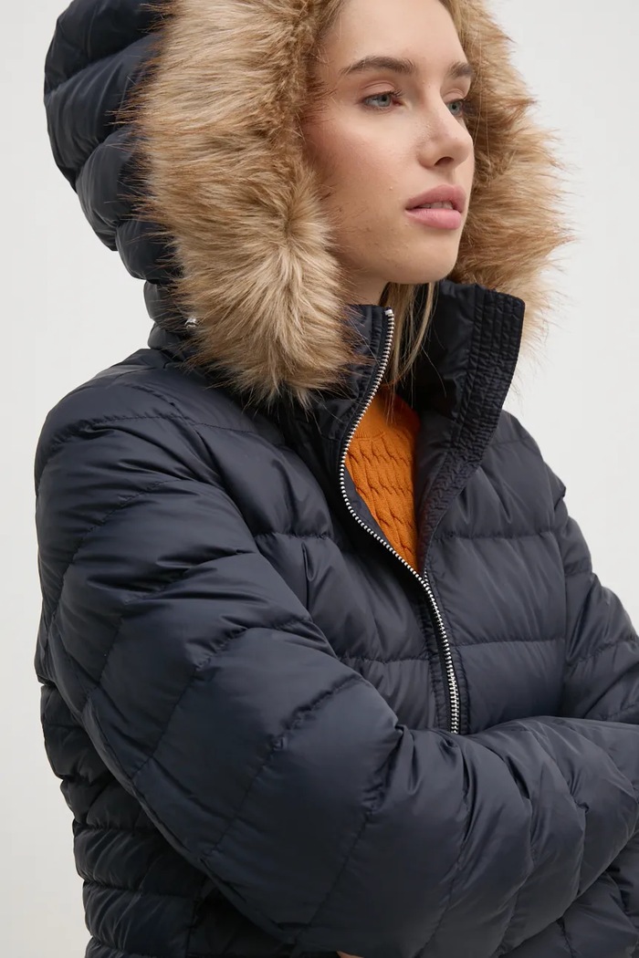 Péřová bunda Tommy Hilfiger námořnická modř WW0WW42742