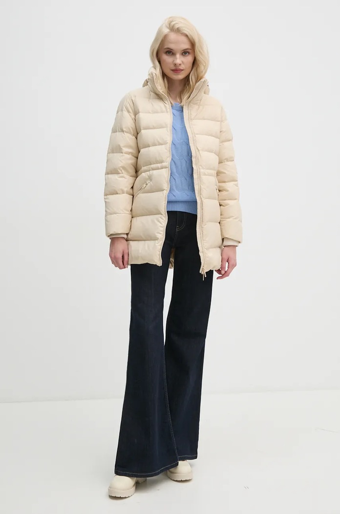 Péřová bunda Tommy Hilfiger WW0WW43119 béžová NC24