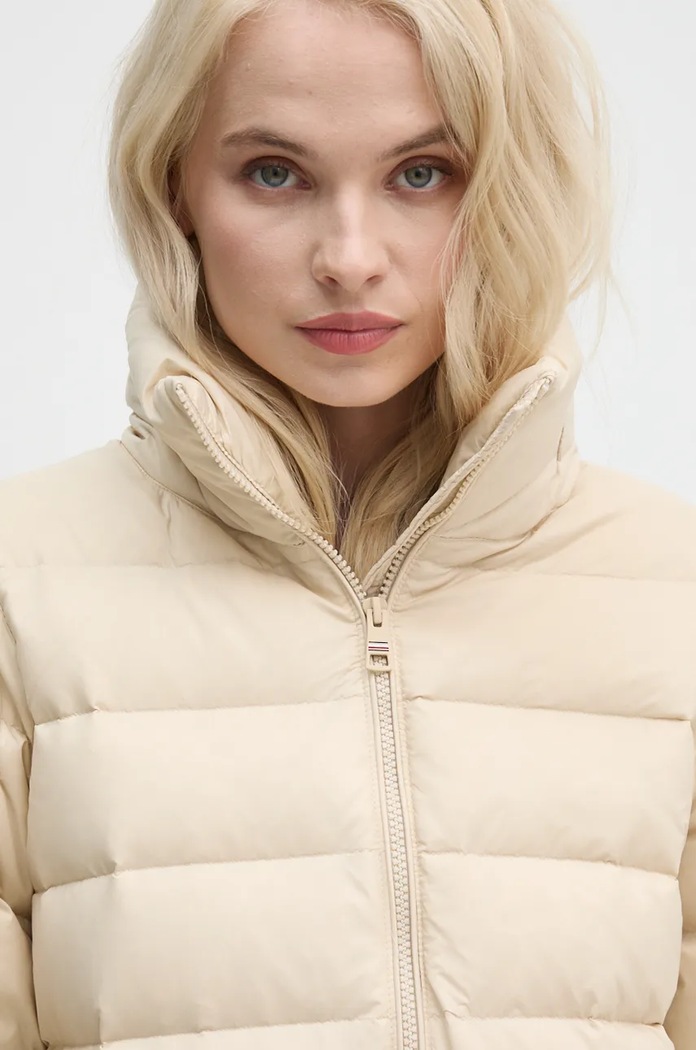 Péřová bunda Tommy Hilfiger béžová WW0WW43119