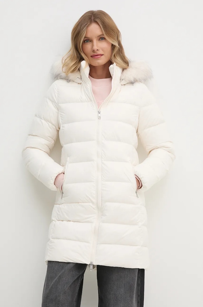 Пухено яке Tommy Hilfiger с изолация бежов WW0WW43122