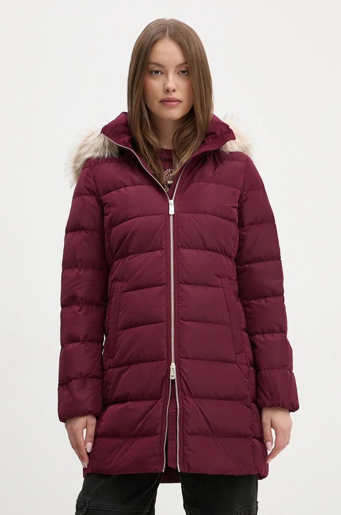 Páperová bunda Tommy Hilfiger burgundské WW0WW43234