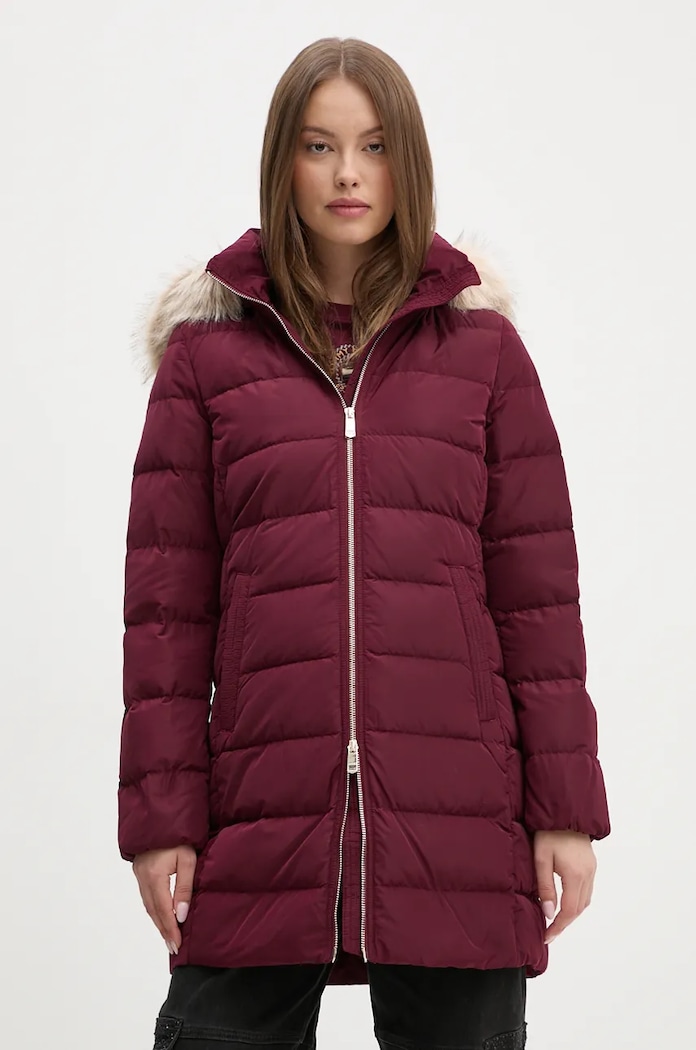 Páperová bunda Tommy Hilfiger burgundské WW0WW43234
