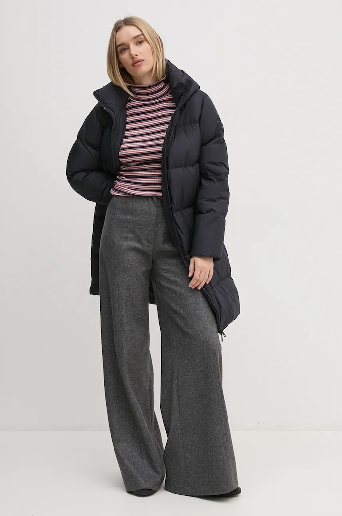 Péřová bunda Tommy Hilfiger WW0WW43583 námořnická modř AW24
