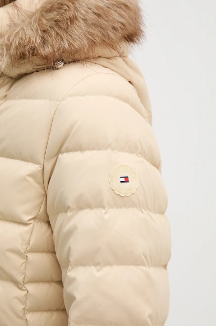 Tommy Hilfiger kurtka puchowa beżowy WW0WW42741