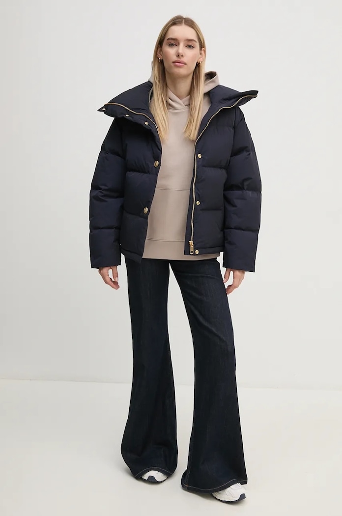 Péřová bunda Tommy Hilfiger WW0WW43158 námořnická modř NC24