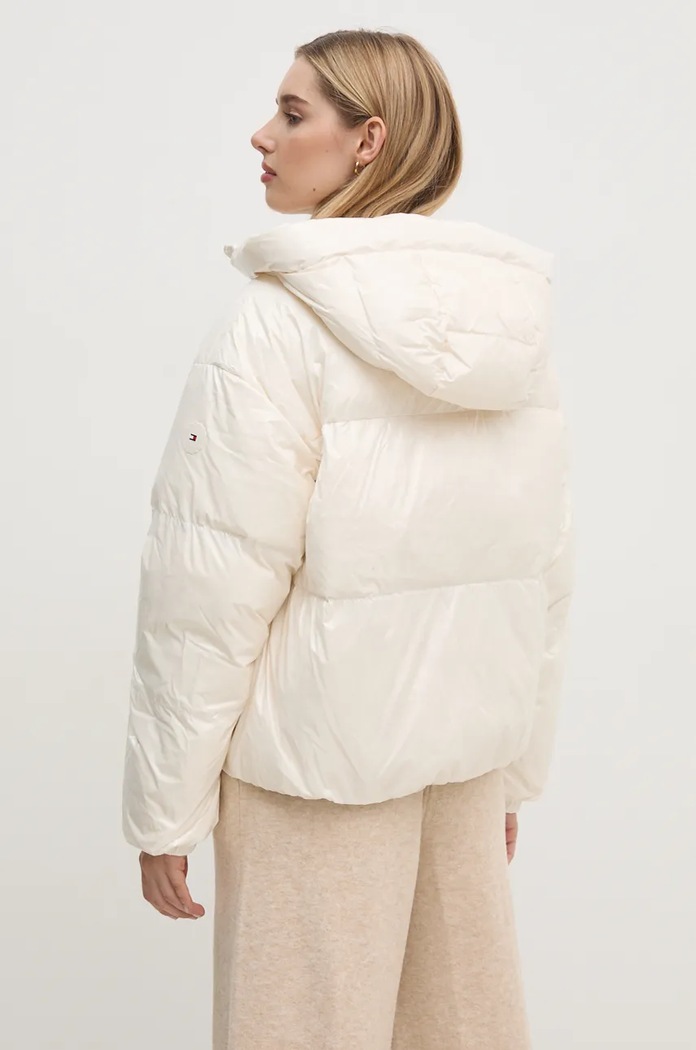 Oblečení Péřová bunda Tommy Hilfiger WW0WW43523 béžová