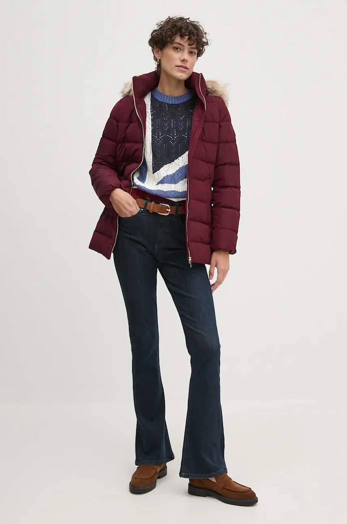 Tommy Hilfiger rövid kabát WW0WW43600 burgundia NC24
