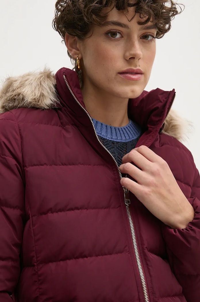 Tommy Hilfiger rövid kabát burgundia WW0WW43600
