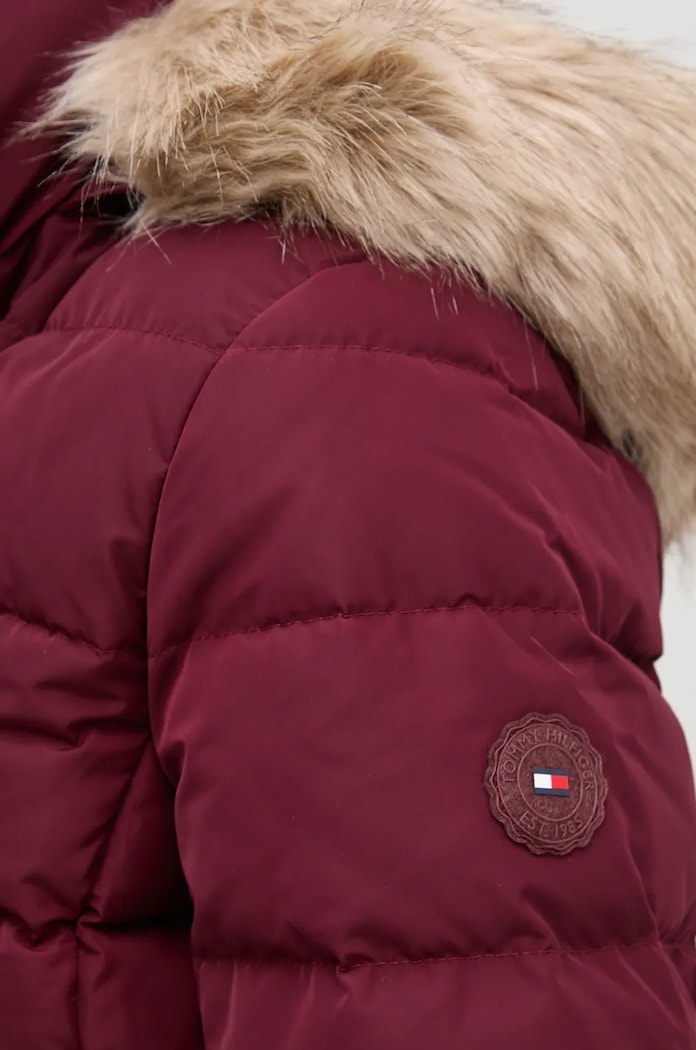 Tommy Hilfiger rövid kabát WW0WW43600 burgundia