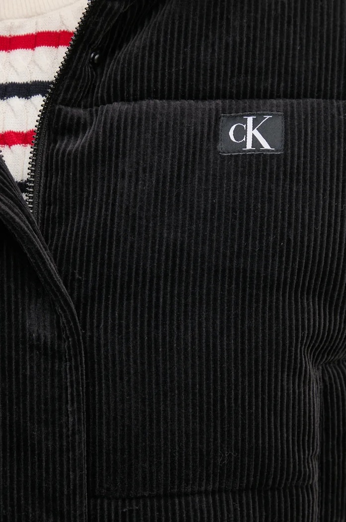 Μπουφάν με κορδόνι Calvin Klein Jeans μαύρο J20J224620