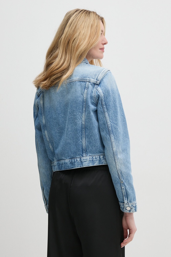 Odzież Calvin Klein Jeans kurtka jeansowa J20J224904 niebieski