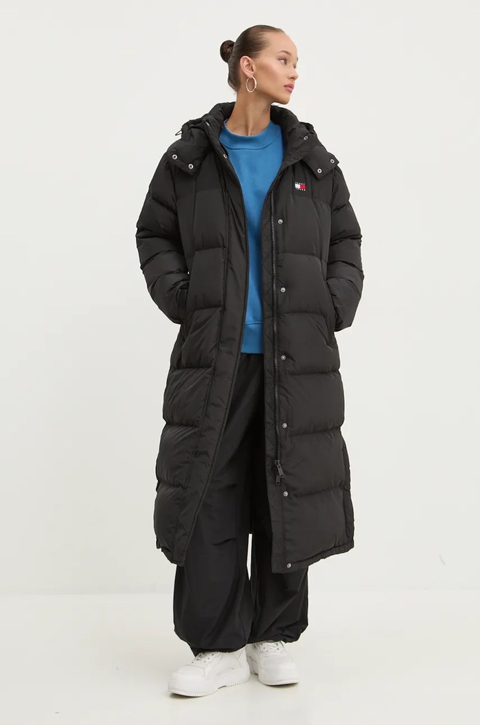 Tommy Jeans kurtka puchowa damska pozostałe czarny DW0DW18860