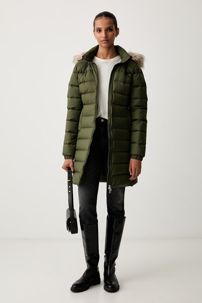 Tommy Jeans kurtka puchowa damska DW0DW18864 zielony AW25