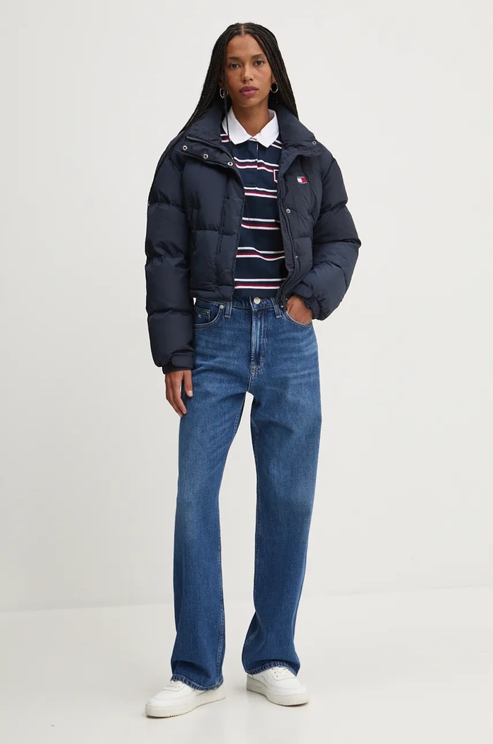Péřová bunda Tommy Jeans DW0DW18820 námořnická modř AW24