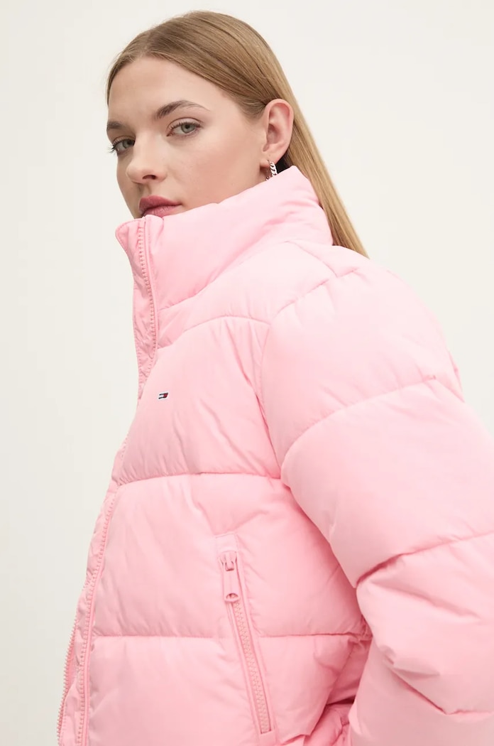 Bunda Tommy Jeans růžová DW0DW18828