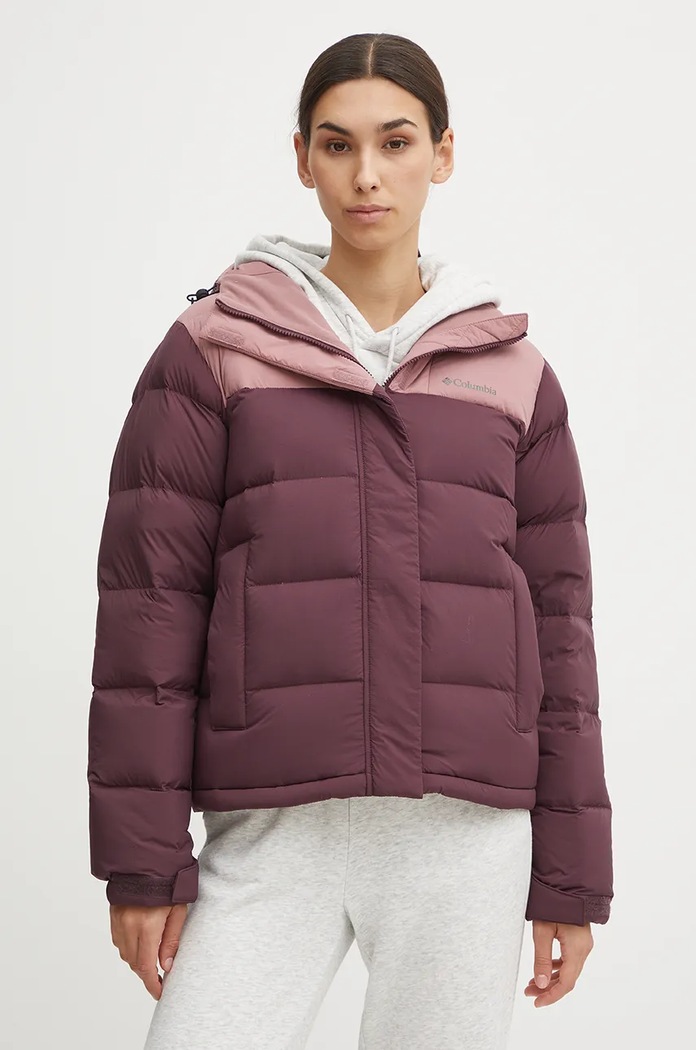Columbia geaca de puf Bulo Point III Down cu captuseala violet 2085061