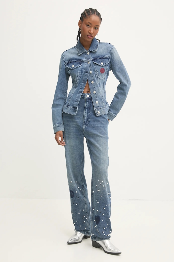 Traper jakna Moschino Jeans 0510.8721 mornarsko plava AW24