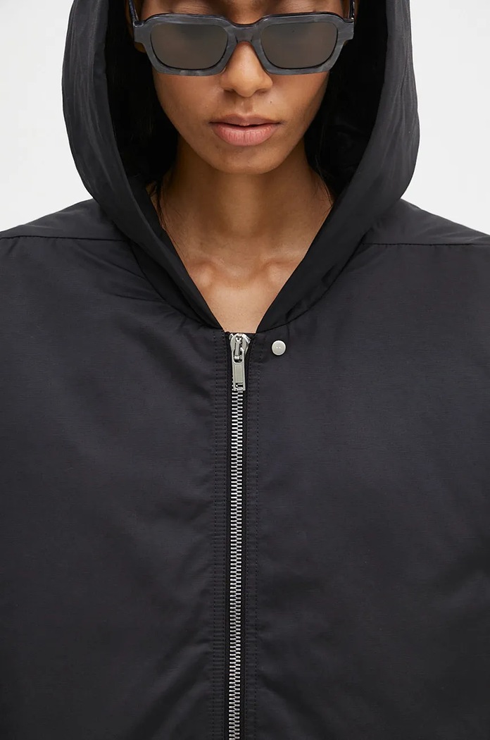Bunda Rick Owens Hooded Peter čierna DS02D2725.MU