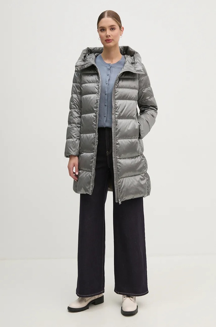 Péřová bunda Geox W4626G.T3154.F9822 stříbrná AW24