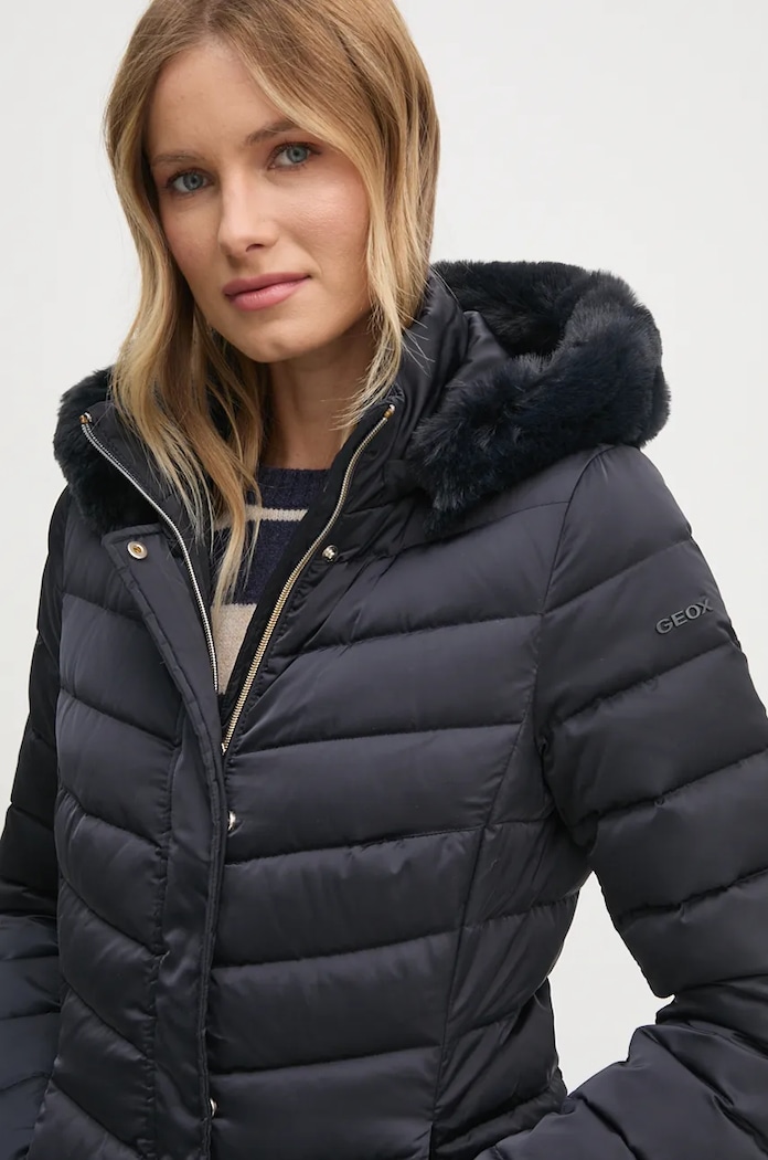 Péřová bunda Geox námořnická modř W4626H.T3122.F1624