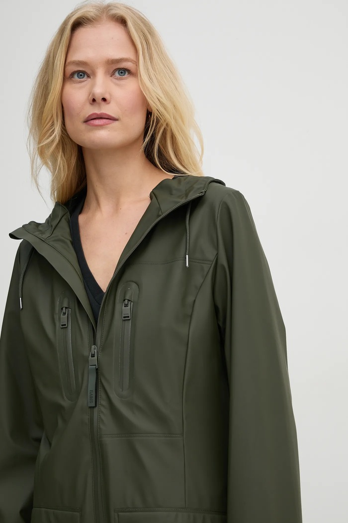 Rains esődzseki Cargo Curve Jacket W3 zöld 12050.03
