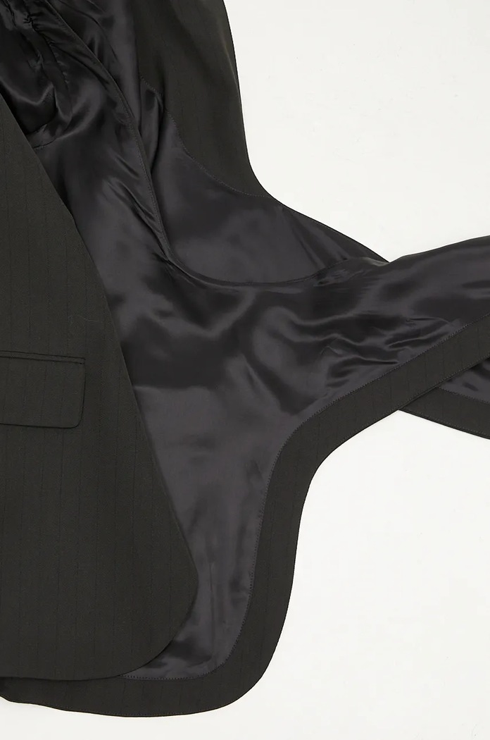 Martine Rose wool blazer Oversized Knotted Tailored Jacket 351WT05006 black