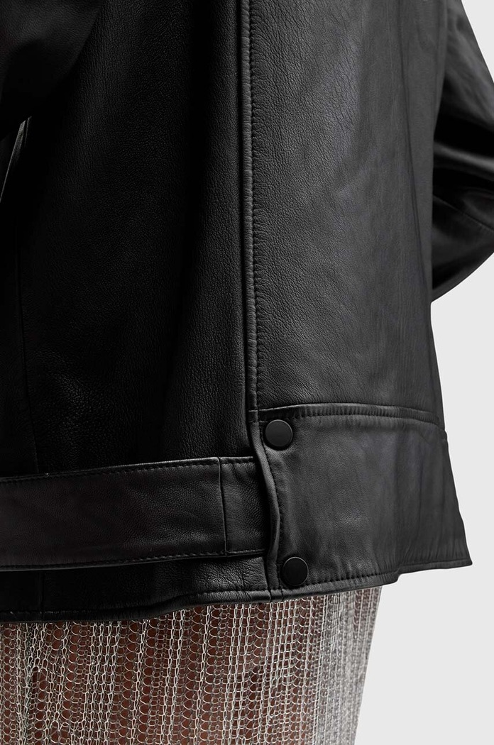 Дрехи Кожено яке AllSaints BILLIE W091LB черен