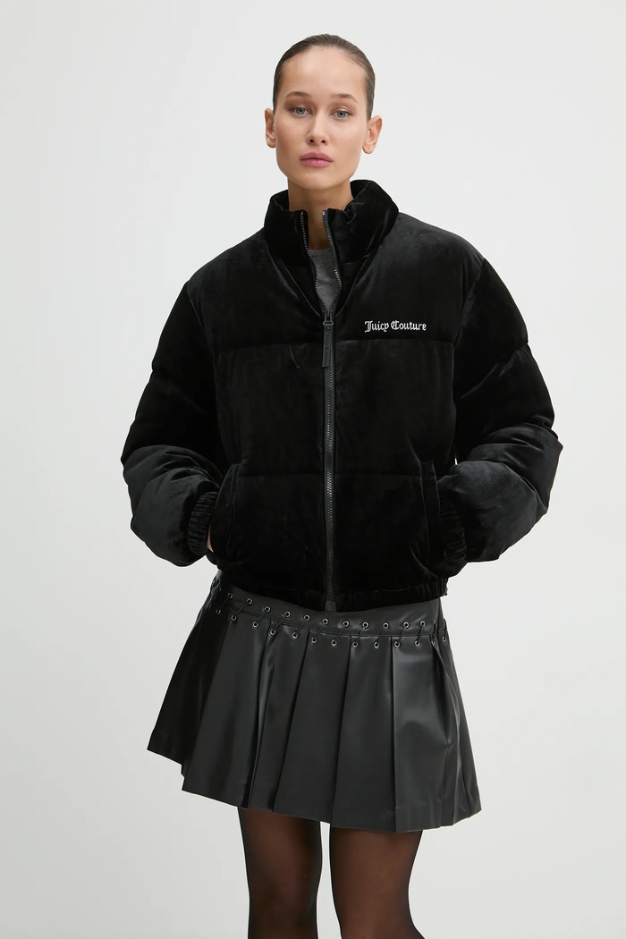 Velur jakna Juicy Couture MARGO PUFFER JCOIJ224556.101 crna AW24