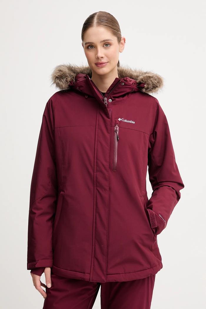 Lyžiarska bunda Columbia Ava Alpine zimný šport burgundské 2085831