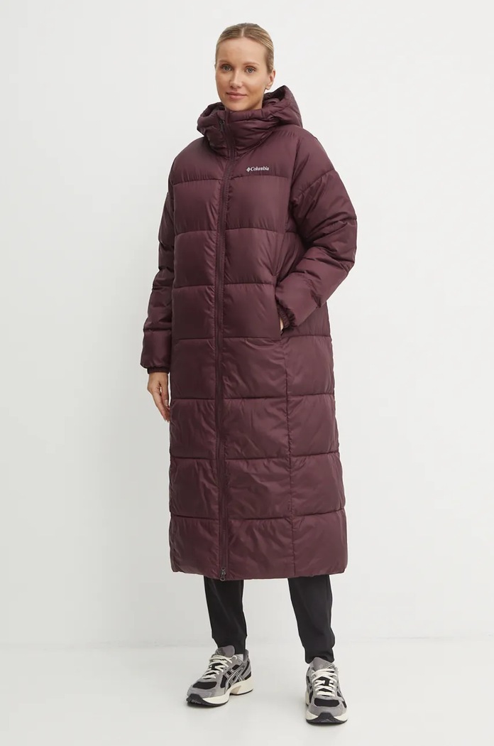 Bunda Columbia Puffect 2088451 burgundské AW25