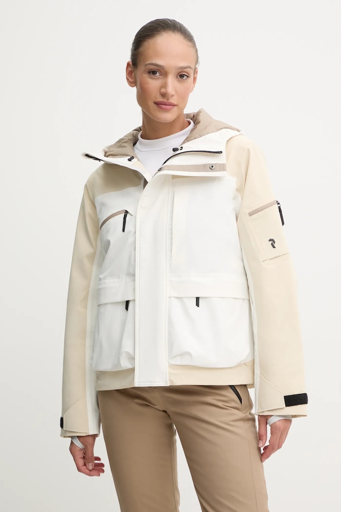 Peak Performance kurtka narciarska Stretch sporty zimowe beżowy G78996