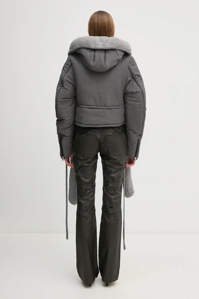 Odzież Ottolinger kurtka Deconstruced Cropped Puffer Jacket 2209060111 szary