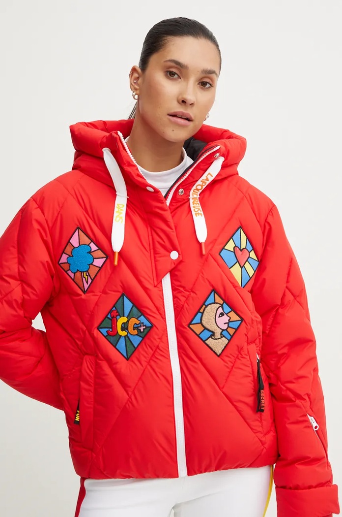 Rossignol kurtka narciarska puchowa Lumy x JCC sporty zimowe czerwony RLNWJ32