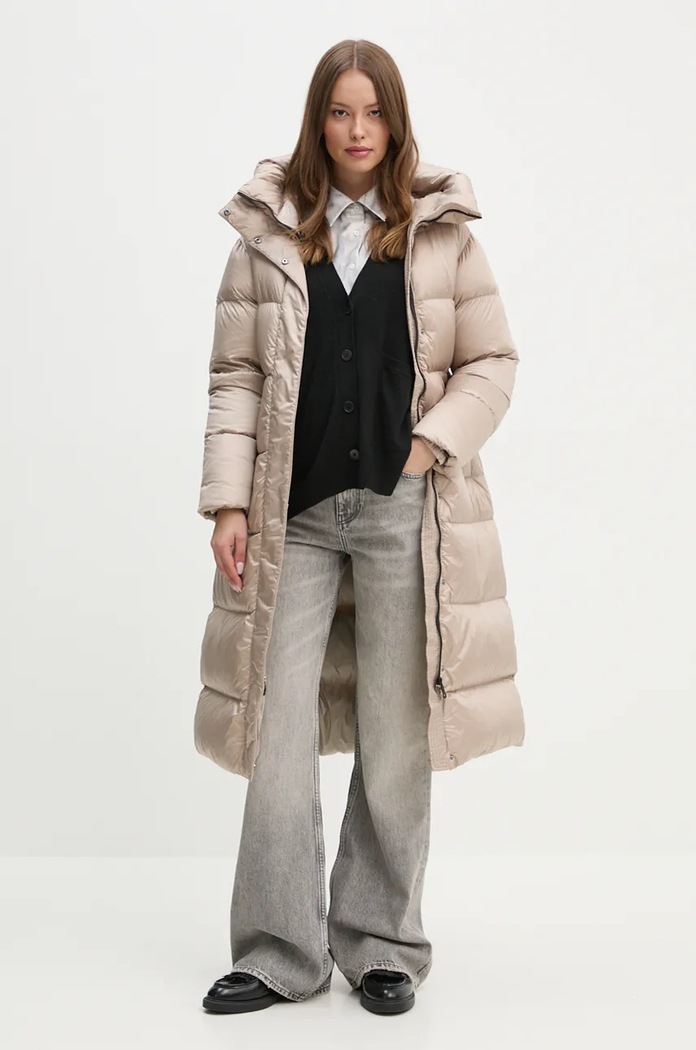 Péřová bunda Hetrego KAREN 8N605 béžová AW24