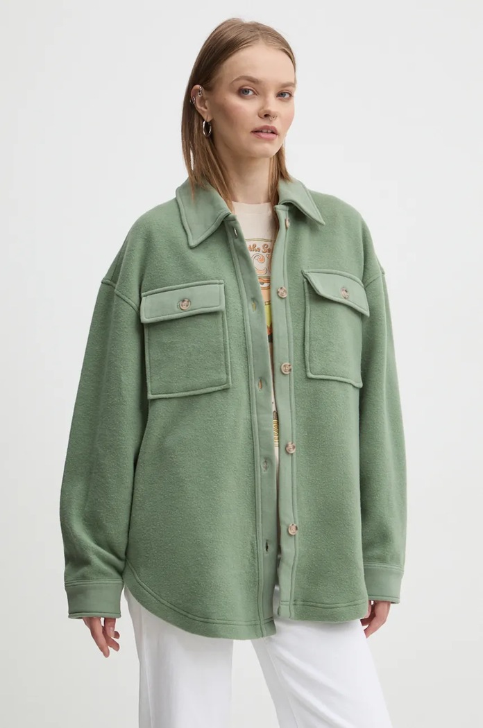 Rip Curl geacă cu aspect de cămașă HIGH TIDE necaptusit verde 02BWJA