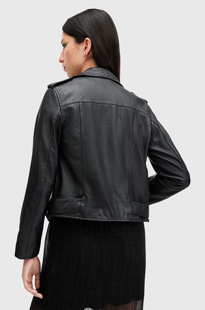 AllSaints motoros dzseki női bőr BALFERN BIKER fekete W084LB